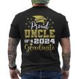 Super Proud Uncle Of 2024 Graduate Awesome Family College Men's T-shirt Back Print