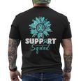 Support Squad Sexual Assault Awareness Month Teal Ribbon Men's T-shirt Back Print
