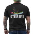 Surfing Otter 841 California Sea Otter 841 Surfer Men's T-shirt Back Print