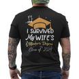 I Survived My Wife's Master's Degree Masters Graduation 2024 Men's T-shirt Back Print