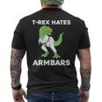 T-Rex Hates Armbars Bjj Jiu Jitsu Men's T-shirt Back Print