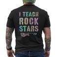 Teachers I Teach Rock Stars Educator Prek Last Day Reading Men's T-shirt Back Print