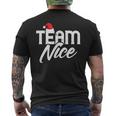 Team Nice Couple Matching Outfit Team Naughty Men's T-shirt Back Print