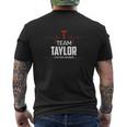 Team Taylor Lifetime Member Surname Last Name Mens Back Print T-shirt