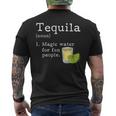 Tequila Definition Magic Water For Fun People Drinking Men's T-shirt Back Print