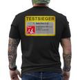 Test Winner Stiftung Nageltest Adult Humour T-Shirt mit Rückendruck
