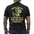 Testing Day Donut Stress Do Just Your Best T-Rex Dinosaur Men's T-shirt Back Print