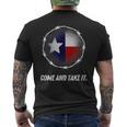 Come And Take It Texas Flag Barbed Wire Patriotic Usa Men's T-shirt Back Print