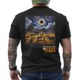 Texas Total Solar Eclipse Retro April 8 2024 Astronomy Men's T-shirt Back Print