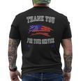 Thank You For Your Service Patriotic Veterans Day Mens Back Print T-shirt