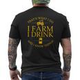 Thats What I Do I Farm I Drink And I Knows Thing Mens Back Print T-shirt