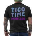 Tico Time Chilled Surf Culture Costa Rican Surfers Men's T-shirt Back Print