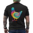 Tie Dye Chicken For Hippy Farmer Hobby Farm Mens Back Print T-shirt