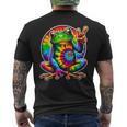 Tie-Dye Frog Animal Peace Sign Hippie Men's T-shirt Back Print