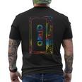 Tie Dye Retro Mixtape 80'S Blank Cassette Tape Men's T-shirt Back Print