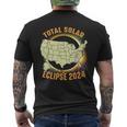 Total Solar Eclipse 2024 American Us Map Colorful Men's T-shirt Back Print