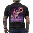 Total Solar Eclipse 2024 April 8 Axolotl In Glasses Men's T-shirt Back Print