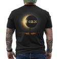 Total Solar Eclipse 2024 Dog Dachshund Dog Lover Men's T-shirt Back Print