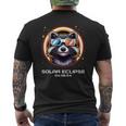 Total Solar Eclipse 2024 Raccoon Totality Cute Matching Men's T-shirt Back Print