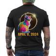 Total Solar Eclipse Cat Glasses April 8 2024 Novelty Men's T-shirt Back Print