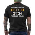 Total Solar Eclipse Us Tour 04 08 2024 Evansville Indiana Men's T-shirt Back Print