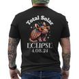 Totality Total Solar Eclipse April 8 2024 Armadillo Men's T-shirt Back Print