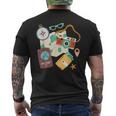 Tourist Holidays Costume Camera Passport Traveling Vacation Men's T-shirt Back Print