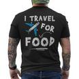 I Travel For Food Travel Blog Vacation Men's T-shirt Back Print