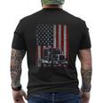Truck Driver American Flag Trucker Mens Back Print T-shirt