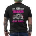 Trucker Wife Trucker Is My World Truck Driver Mens Back Print T-shirt