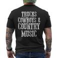 Trucks Cowboys Country Music Country Southern Men's T-shirt Back Print