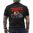 I Like Trucks More Than People Humorous Auto Enthusiast Fr Men's T-shirt Back Print