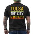 Tulsa The City Of Dreams Oklahoma Souvenir Men's T-shirt Back Print