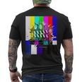 Tv Test Pattern Color Bars Tv Static And Vintage Tv Men's T-shirt Back Print