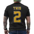 Twin 1 Twin 2 Adult Matching Jersey Outfit Men's T-shirt Back Print