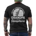 Never Underestimate Grandpa With A Saxophone Sax Player Men's T-shirt Back Print