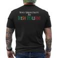 Never Underestimate An Irish Italian Proud Heritage Flag Men's T-shirt Back Print