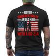 Never Underestimate An Old Man With A Dd214 Veterans Day Men's T-shirt Back Print