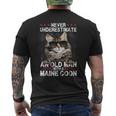 Never Underestimate An Old Man With A Maine Coon Cat Lovers Men's T-shirt Back Print