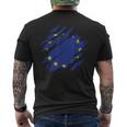 Unión Europea Bandera Europa Europa Bandera Europa Camiseta Hombre Estampado Espalda