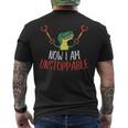 Now I Am Unstoppable Trex Dino Claws Dinosaur Men's T-shirt Back Print