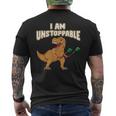 I Am Unstoppable Trex Short Dinosaur Arms Joke Men's T-shirt Back Print