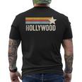 Us American City 70'S Star Usa Vintage Retro Hollywood Men's T-shirt Back Print