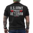 Us Army Proud Veteran Retro Dad Papa Grandpa Men's T-shirt Back Print