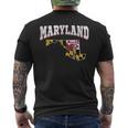 Us Citizen Proud America State Flag Land Map Maryland Men's T-shirt Back Print
