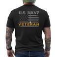 Us Navy Veteran American Flag Veteran Day Men's T-shirt Back Print