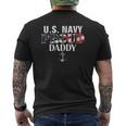 Us Proud Navy Daddy With American Flag Veteran Day Mens Back Print T-shirt