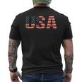 Usa Flag 4Th Of July American Flag Independence Day Vintage Men's T-shirt Back Print