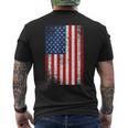 Usa Flag 4Th July Red White Blue Stars & Stripes Men's T-shirt Back Print