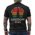 Usedom 2024 Inselreif Leuchtturm Motiv T-Shirt mit Rückendruck